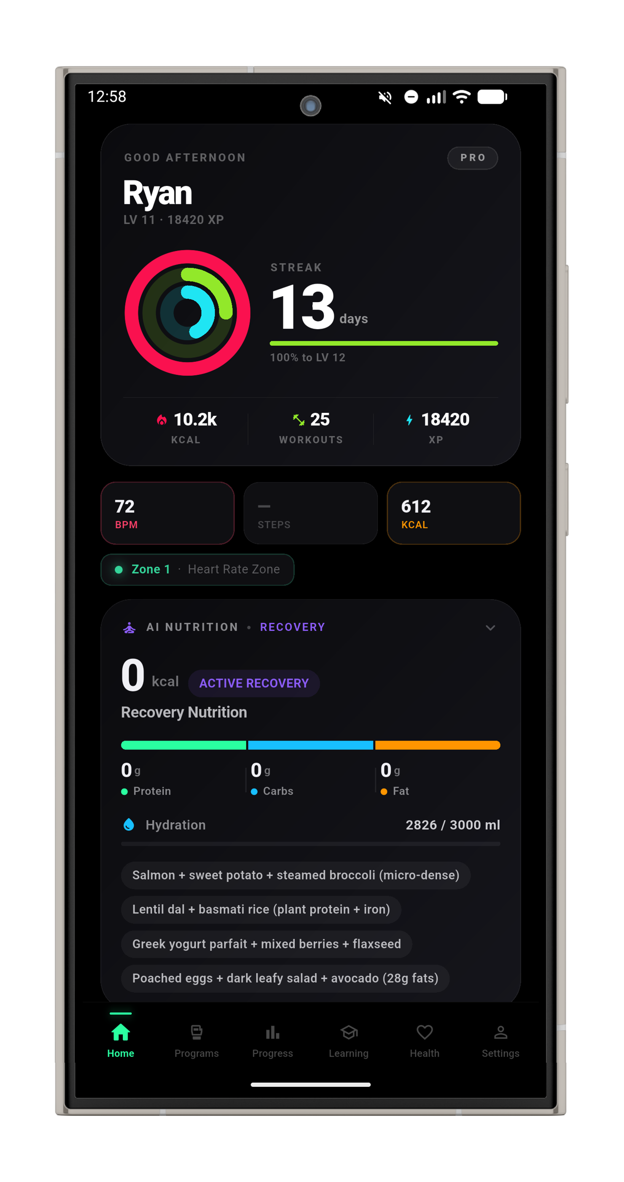 KickFlow home dashboard